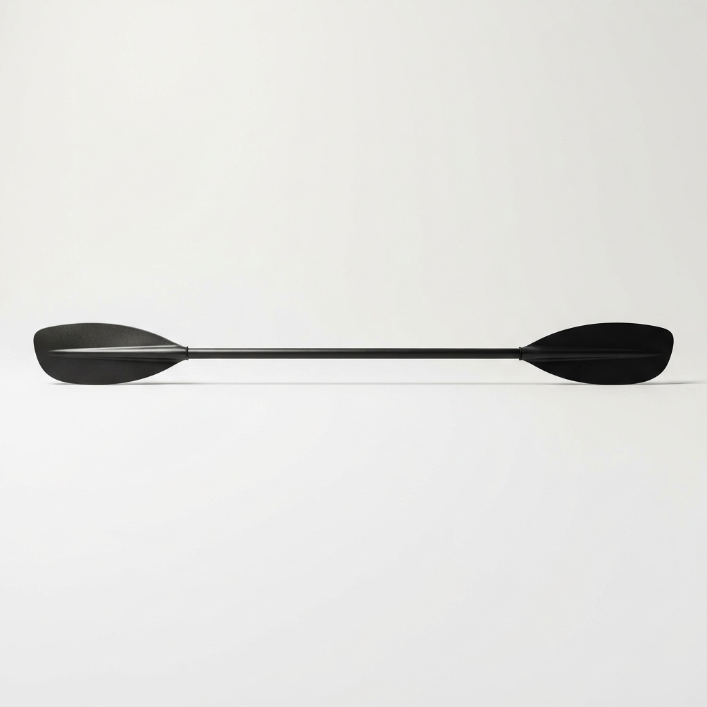 Black fiberglass touring kayak paddle